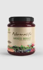Supreem Super Foods Normalife™ Mixed Berry Healthy Fruit Spread with Chia Seeds (500 gms) | 100% Vegan | Low Calories | Made with Diabetic Friendly Sugar | No Artificial Colours & Flavours