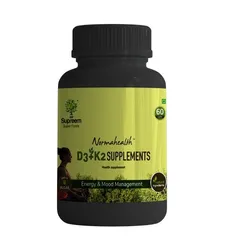 Supreem Super Foods Vitamin D3+K2 Supplements (60 Tablets)