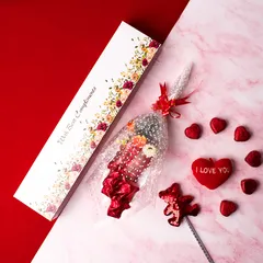 RUCHOKS - Valentines Special Rose Shape 10 Chocolates Bouquet 150g