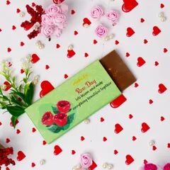 RUCHOKS - Valentines Special Roasted Almond Chocolate Bars 65gm