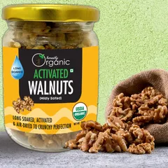 Activated Organic Walnuts - Mildly Salted (USDA Organic, Long Soaked & Air Dried to Crunchy Perfection) - 100g