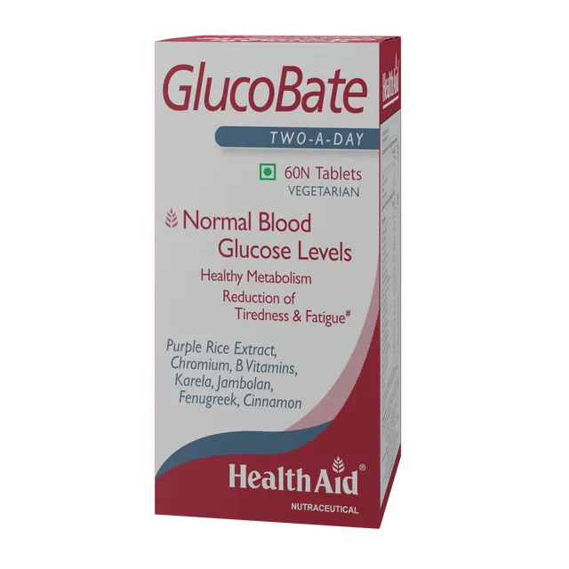HealthAid Glucobate - 60 Vegetarian Tablets