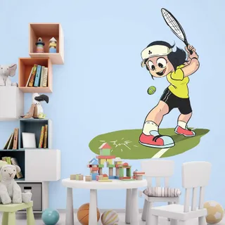 Berger Paints iPaint Wall Stickers Girl Tennis Design