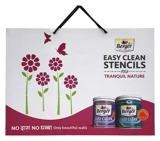 Berger Paints Easy Clean Wall Stencil-Tranquil Nature Design