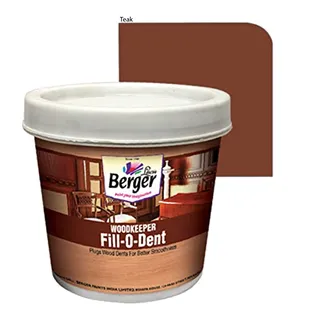 Berger Paints Wood Keeper Fill-O-Dent- Teak-1 Kg to plug dents, holes, scratches in Wood & Wood types