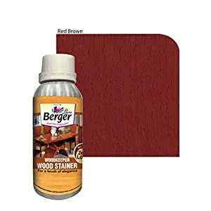 Berger Paints Wood Keeper Wood Stainer -Red Brown-500 Ml