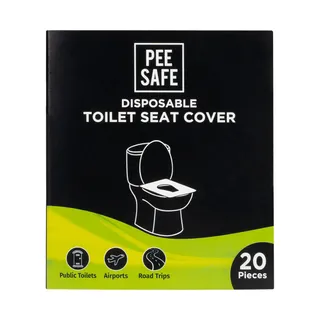 Pee Safe Disposable Toilet Seat Covers | Protects Against Germs | Reduces The Risk Of UTI | For Public Toilets | Travel-Friendly | Environment Friendly | Pack Of 20