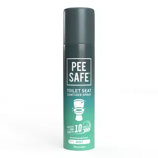 Pee Safe Toilet Seat Sanitizer Spray (75 ml) - Mint Reduces The Risk of UTI & Other Infections Kills 99.9% Germs & Travel Friendly | Anti Odour, Deodorizer