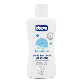 Chicco Baby Moments Gentle Body Wash And Shampoo For Soft Skin And Hair Dermatologically Tested Paraben Free 200 Ml
