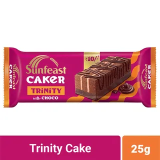 Sunfeast Caker Trinity Cake, Triple Chocolate, 25g