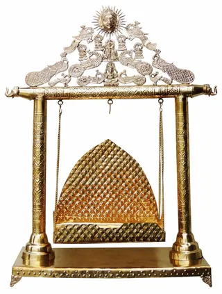 Brass Laddu Gopal Jhula For God Idol - 30.5*11.5*39.5 (AS227 H)
