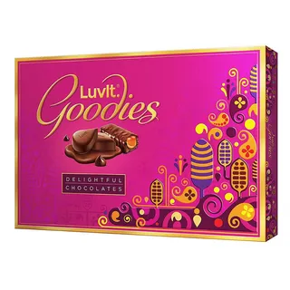 LuvIt Goodies Chocolates Assorted Gift Pack | Best Rakhi Gift for Bhaiya | Rakhi for Brother | Rakshabandhan Celebration Bars (4 x 150.6 g)