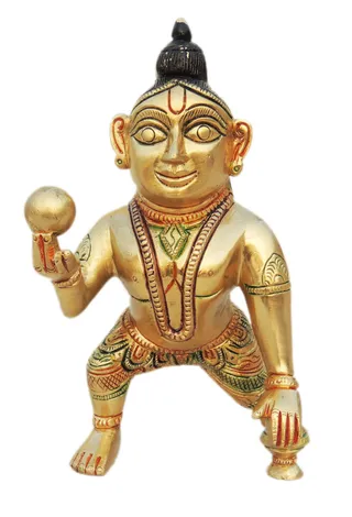 Brass Showpiece Laddu Gopal Statue - 3.6*3.2*6.2 (BS1253 C)