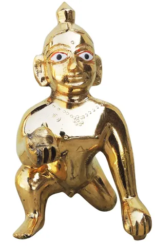 Brass Showpiece Laddu Gopal God Idol Statue  - 3*5*4.8 (BS871 B)