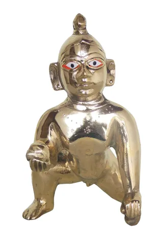 Brass Showpiece Laddu Gopal God Idol Statue  - 7.5*4.5*7 (BS871 E)