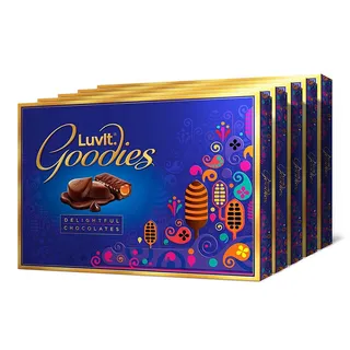 LuvIt Goodies Chocolates Assorted Gift Pack | Diwali Chocolate Gift Set | Best Gift Box for Birthday Celebration | Multipack | Bars (5 x 129.9 g)