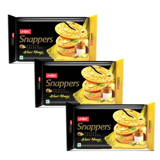 Unibic Snappers Potato Crackers Achari Mango (300g Pk of 3)