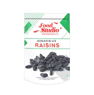 Food Studio Premium Quality Seedless Black Raisins l 250g