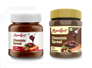 Mamafeast Chocolate Spread Hazelnut | Best For Chocolate Dishes Bread Cakes Shakes Dosa Roti Package Of 200 And 350 Grams