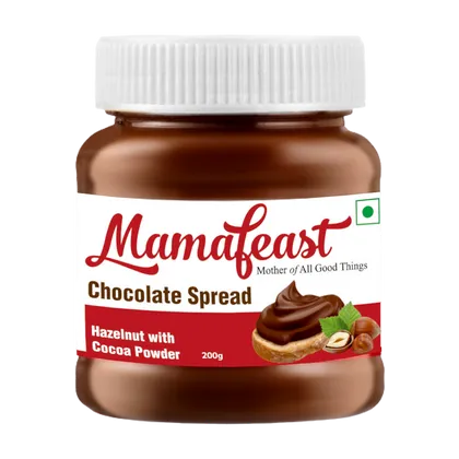 Mamafeast Chocolate Spread Hazelnut 200G|Smooth Delicious Made With Cocoa |Best For Chocolate Dishes Bread Cakes Shakes 200G