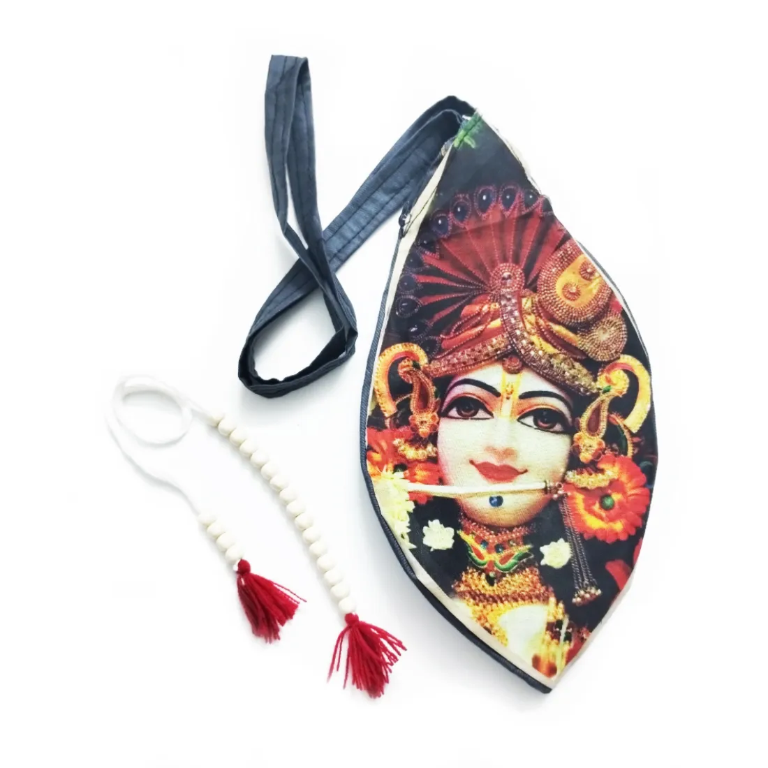 MAYAPURI Sree Krishna Printed Japa Bag/Beads Bag/Chanting Bag with ...