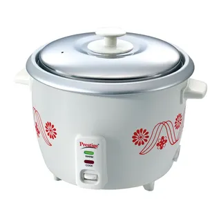 Prestige Delight PRWO 1.8 Electric Rice Cooker (White), 1.8 Litre