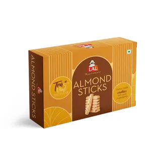 Lal Sweets Almond Sticks Cookies 400g (Pack Of 1) || Made With Milk Solids, Butter, Ghee and Fresh Almonds || Protein Cookies || Indian Traditional Biscotti || Fresh Tea Time Delicious Snack