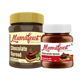 Mamafeast Chocolate Spread Hazelnut | Best For Chocolate Dishes Bread Cakes Shakes Dosa Roti Package Of 200 And 350 Grams
