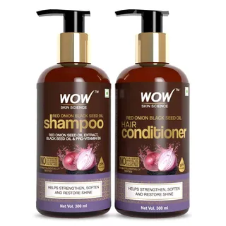 Red Onion Black Seed Oil Shampoo & Conditioner Kit With Red Onion Seed Oil Extract, Black Seed Oil & Pro-Vitamin B5 (Shampoo + Conditioner) 500mL
