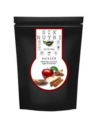 SIXNUTRI Milled Flax, Chia Seed, Apple & Cinnamon 450GE