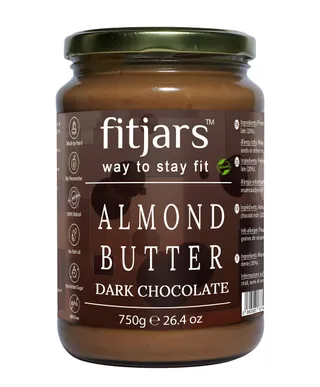 FITJARS Almond Butter with Dark Chocolate, 750 gm (Almond Butter 80%, Dark Chocolate 20% )Immuntiy Booster /Natural Butters )Diwalii festival offers ,Diwali offer