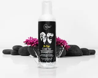 Karissa K TAR Coal Tar shampoo 200ml | Anti dandruff Shampoo | Coal tar With salicylic acid 2%w/w scalp shampoo| Sulphate free and Paraben Free shampoo, WHITE (KT-S-023)
