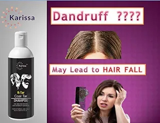 Karissa K TAR Coal Tar shampoo 200ml | Anti dandruff Shampoo | Coal tar Scalp Shampoo | Sulphate free and Paraben Free shampoo|Anti Hair Fall Shampoo
