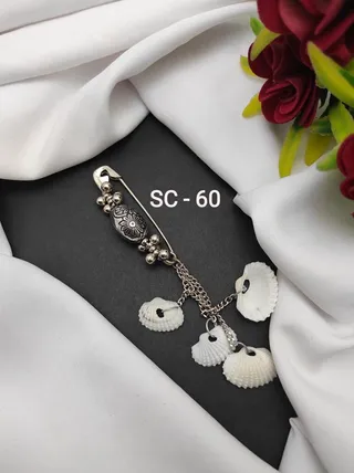 Silver Saree Pin  For  Women (kodi)
