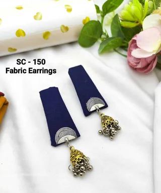 Women  And Girls Fabric Earrings-3