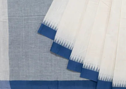 Big Temple Kada Kuppadam Handspun Handloom Saree - Kora