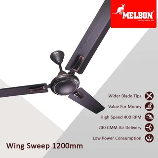 MELBON Grace Deco 48 Inch High Speed 1200 mm 3 Blade Ceiling Fan