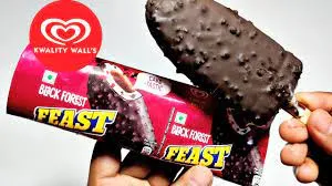 KWALITY WALLS FEAST BLACK FOREST ICE CREAM  70ML CANDY