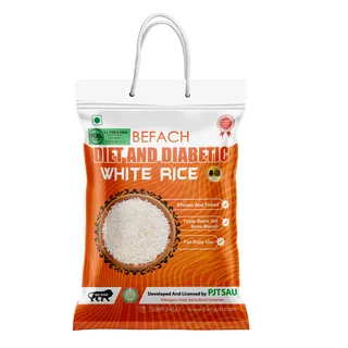 Befach 4x - Diet and Diabetic White Rice | Free of Pesticides, Non GMO, Certified Low GI and Low Sugar White Rice Perfect for Diet & Diabetic Patient’s (4.5 Kgs)