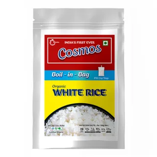 Cosmos Boil-in-Bag Organic White Rice (920gm) Ready-to-Cook Sona Masoori Premium