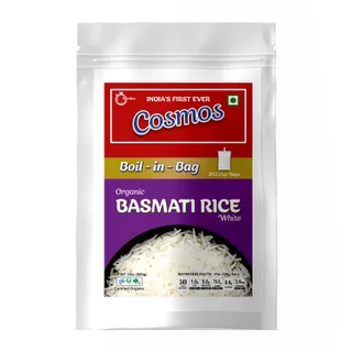Cosmos Boil-in-Bag Organic Basmati White Rice (920gm) Ready-to-Cook Premium