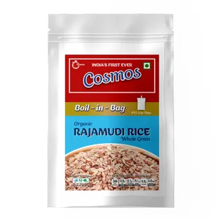 Cosmos Boil-in-Bag Organic Rajamudi Rice (920gm) Ready-to-Cook Wholegrain Unpolished Premium