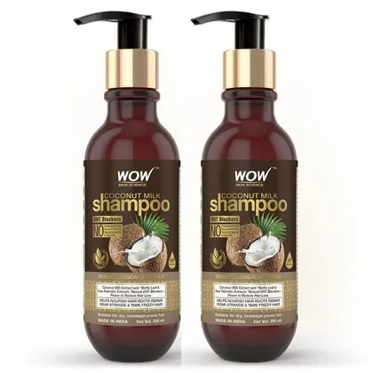 Coconut Milk Shampoo - No Parabens, Sulphate, Silicones, Color & Salt - DHT BLOCKERS 250 ml - PACK OF 2