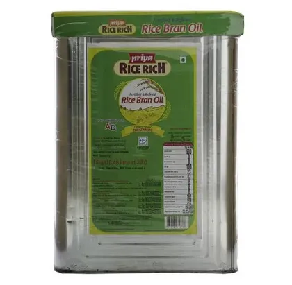 Priya Rice Rich Rice Bran Oil 15 Kg Tin