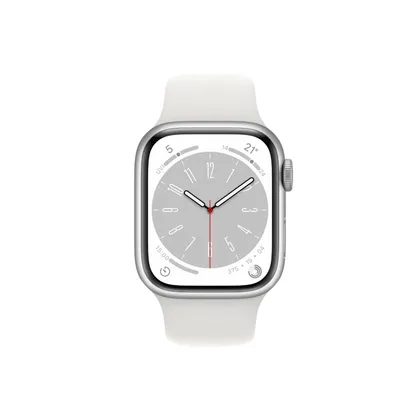 Apple Watch Series 8 GPS + ಸೆಲ್ಯುಲಾರ್ 45mm ಸಿಲ್ವರ್ AL ವೈಟ್ SP - Apple