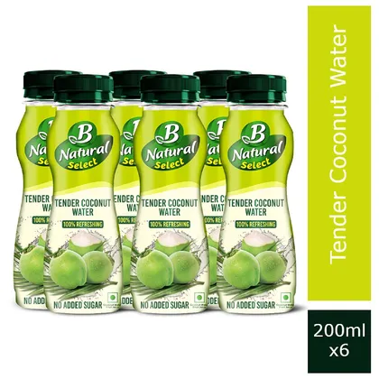 B Natural Select - Tender Coconut Water, 200ml X 6 bottles