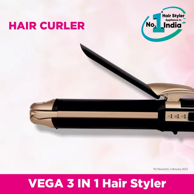 Compare Vega Mini 3 In 1 Hair Styler For Women Indias No1 Hair Styler  Appliance Brand Mini Hair Straightener Crimper  Curler For Women  Price in India  CompareNow