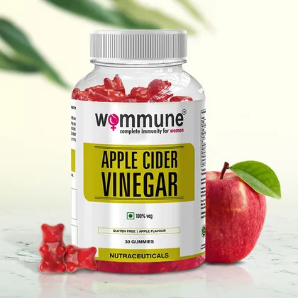 WOMMUNE Apple Cider Vinegar Gummies for Weight Management, Detox & Gut Health | Detox, Boosts Metabolism & Improves Digestive Health I India's best Apple Cider Vinegar gummies ( WHO recommended dosage )