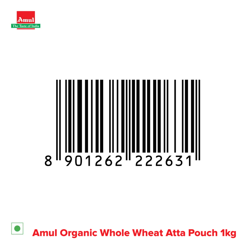 Amul Organic Atta, 1 kg | Pack of 10