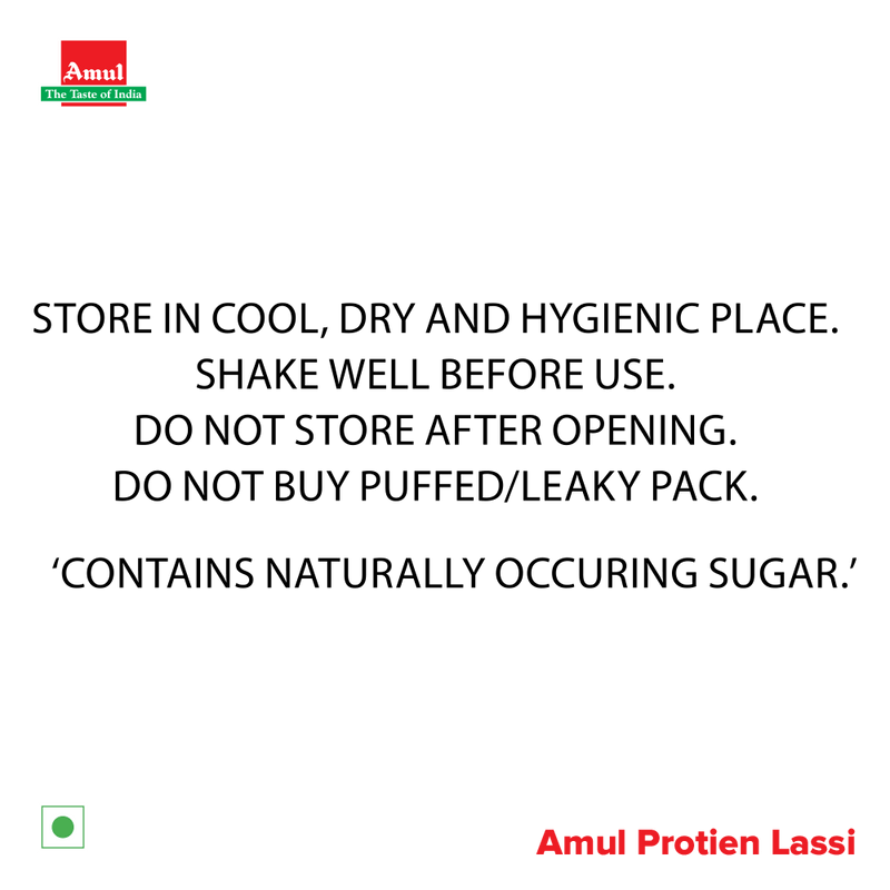 Amul High Protein Mango Lassi, 250 mL | Pack of 32